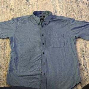 Men's Blue Button-Up Shirt